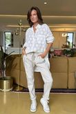 Made in Italy Luxury Smooth Magic Trouser Stone 